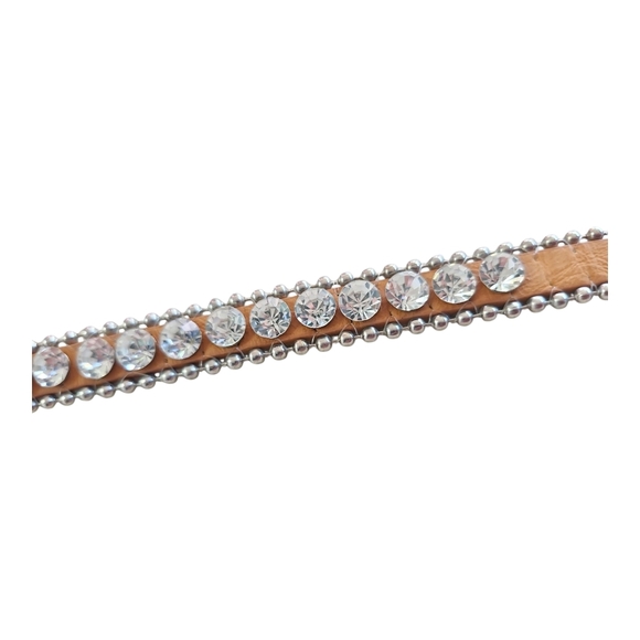 MMS Design Studio Crystal Rhinestone Studded Western Belt - Size Small - Picture 10 of 12